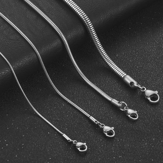 Stainless Steel Sliver High Quality Round Snake Chain